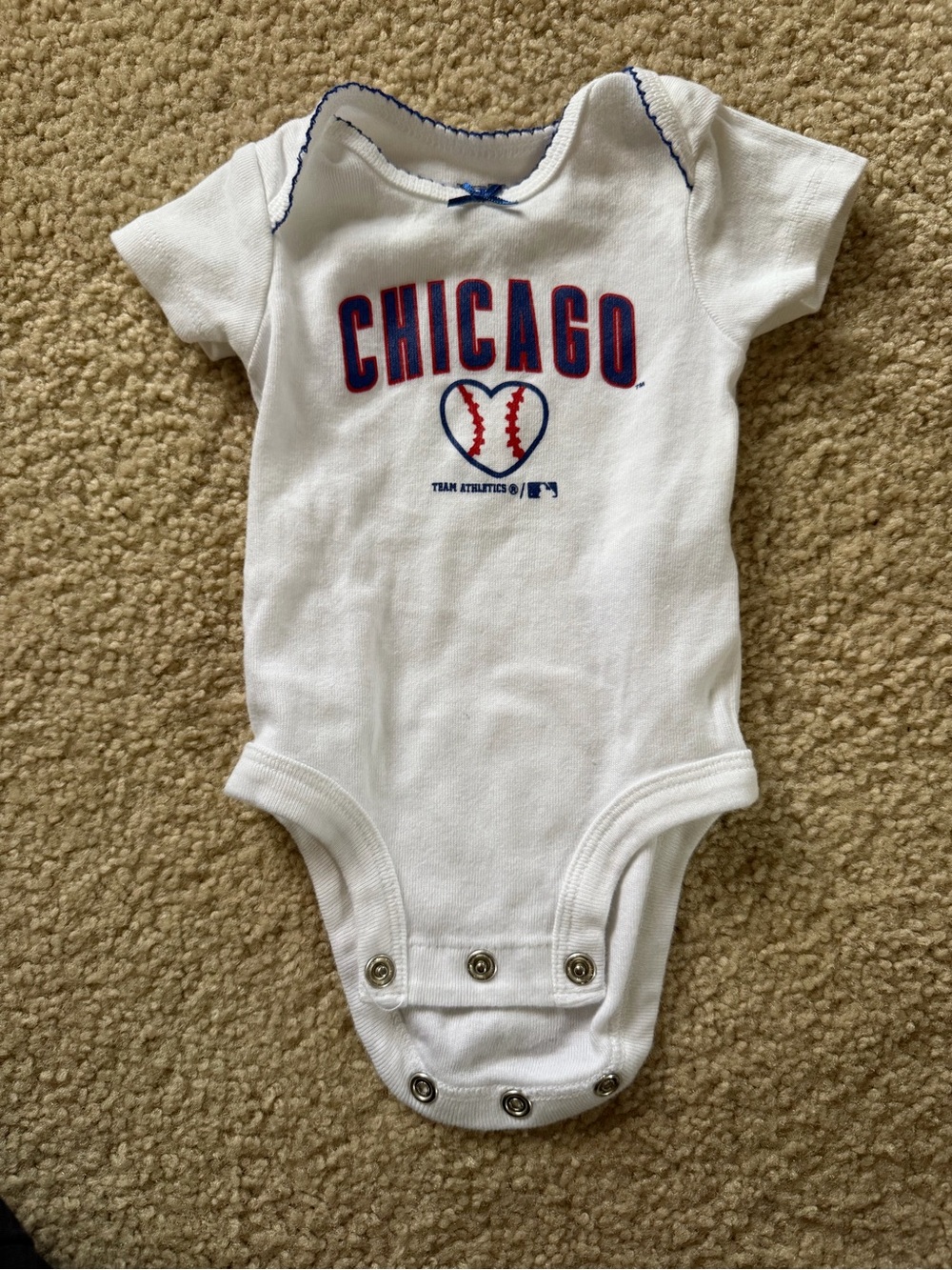 Chicago Cubs baby girl onesie